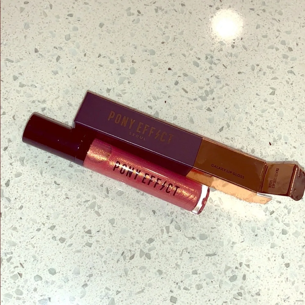 Shimmer Lip Gloss Pink Gold Pony Effect LAST ONE NEW IN BOX